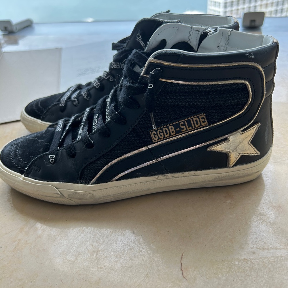 Golden Goose SSENSE exclusive slide sneakers 38. Like new/barely worn. Authentic